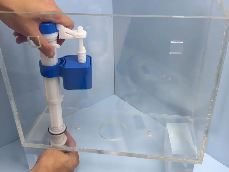 Toilet tank repair parts and flush valve assembly for toilet repair installation in Stanton